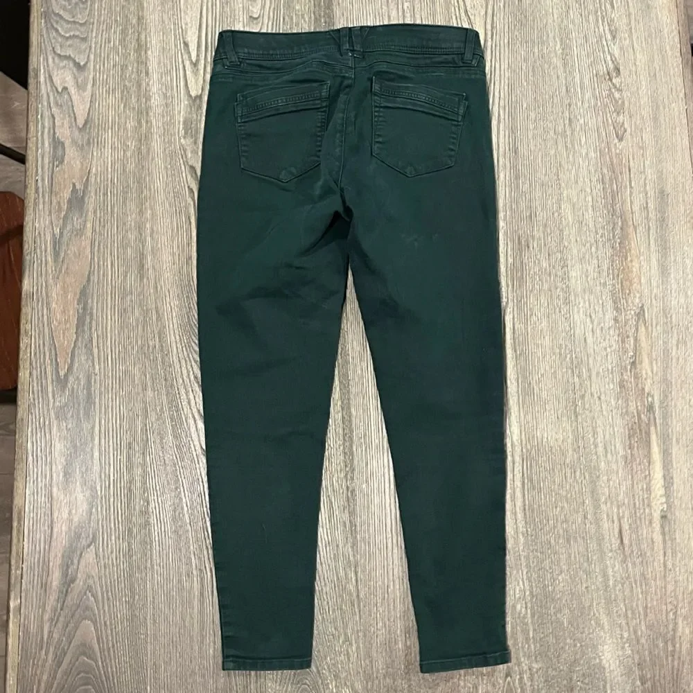 Democracy Ab Technology Skinny Pants Mid Rise Slim Ankle Stretch Green Size 6